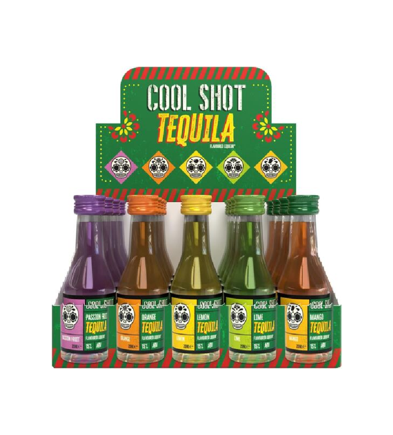 Cool Shot Tequila 20x20ml Mixed Tequila Shots