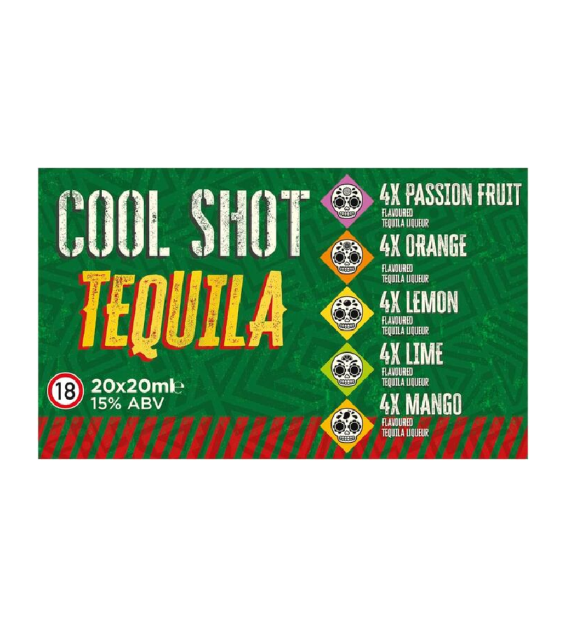 Cool Shot Tequila 20x20ml Mixed Tequila Shots