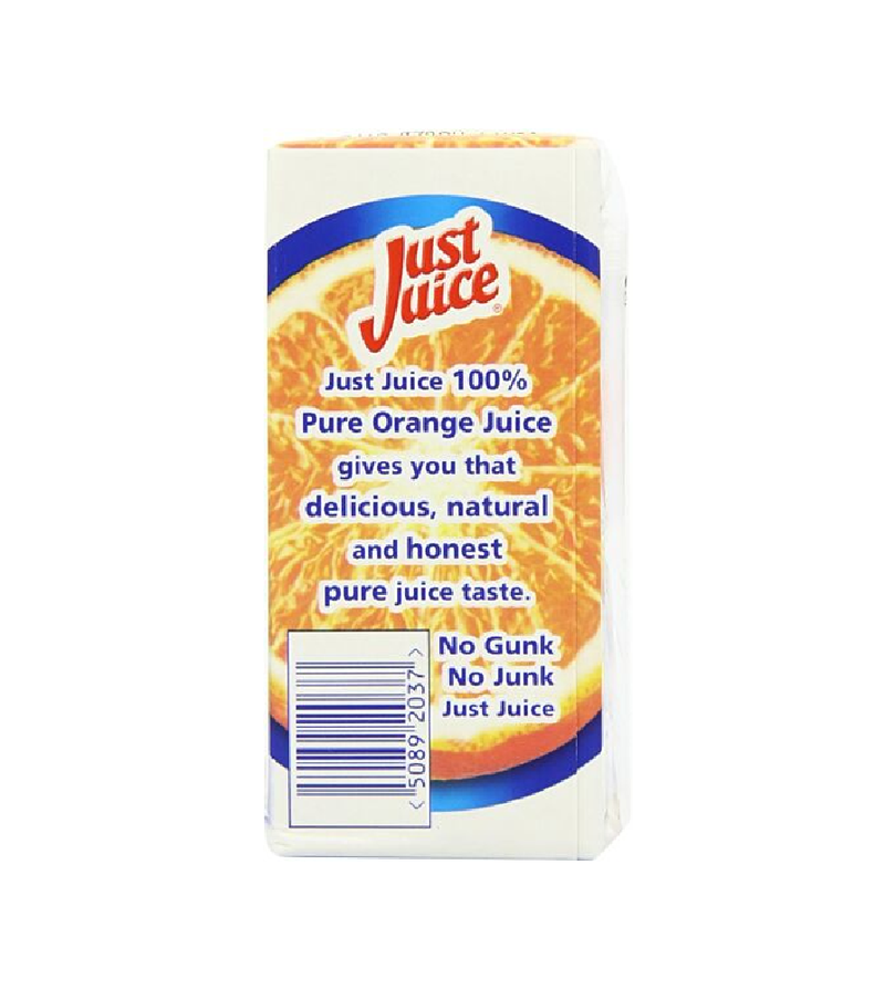 Just Juice Orange Juice 200 ml (Pack of 24)