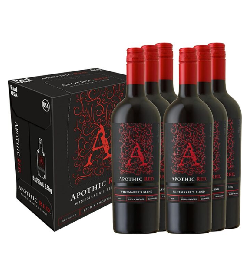 Apothic Red Californian Red Wine 6 x 75cl