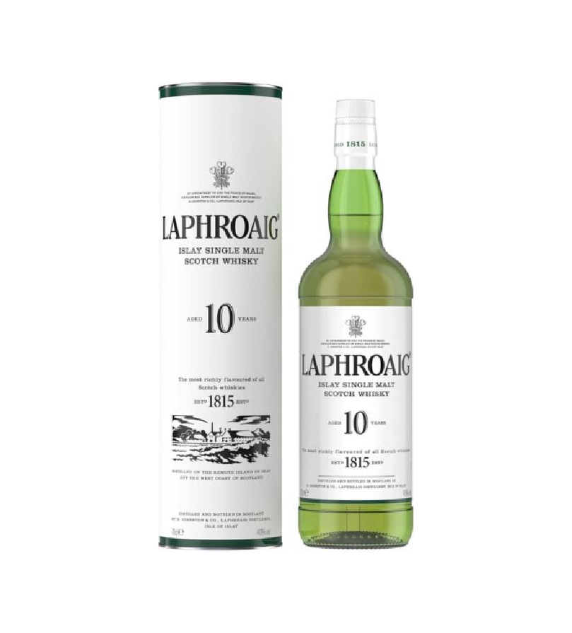 Laphroaig 10 Year Old Islay Single Malt Scotch Whisky, 70 cl