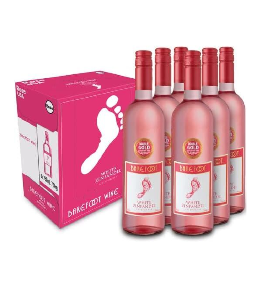 Barefoot White Zinfandel Rose Wine 6 X 75cl ( Case of 6 )