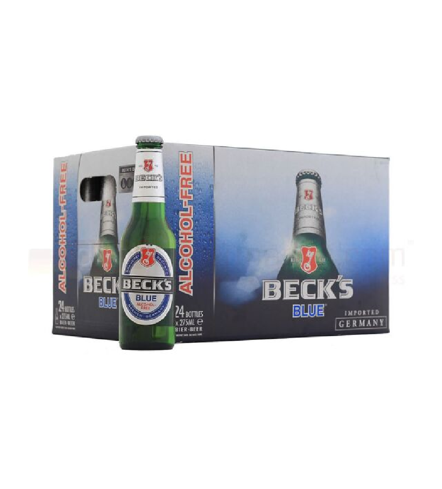 Becks - German Alcohol Free Beer Bottle - 24 x 275 ml - 0% ABV