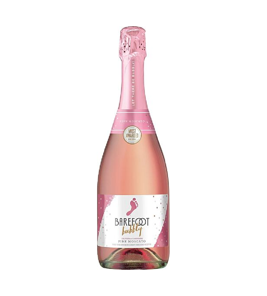 Barefoot Bubbly Pink Moscato Sparkling Wine 6 X 75cl