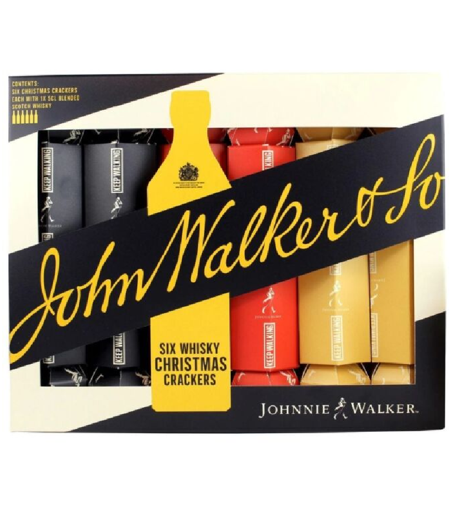 Johnnie Walker Whisky Christmas Crackers 6 x 5cl