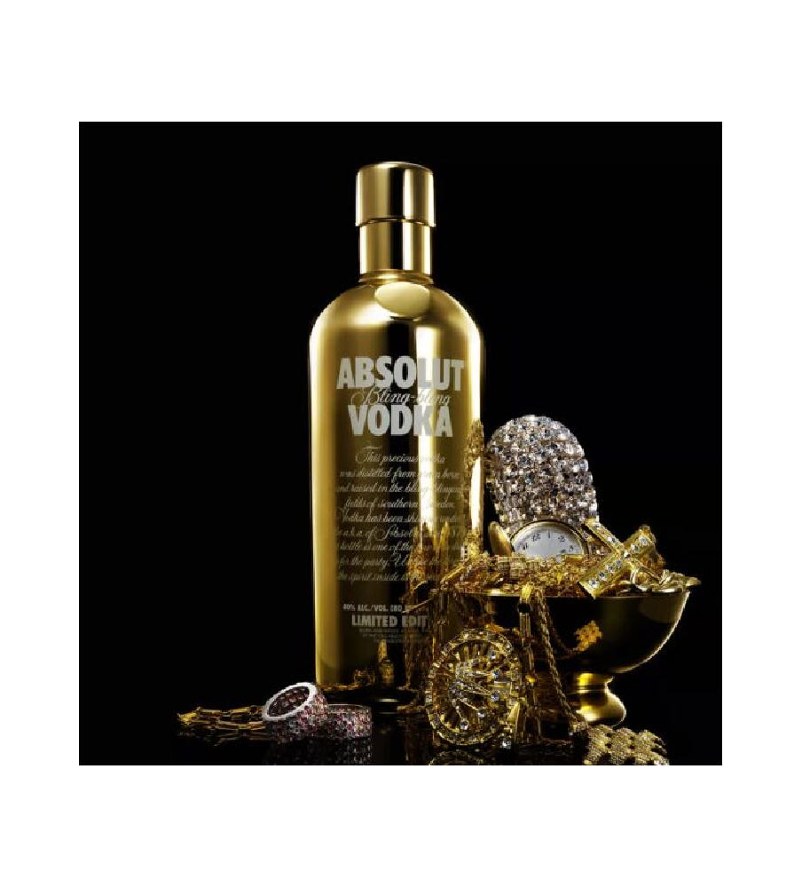 Absolut Bling Bling Gold Vodka 75cl