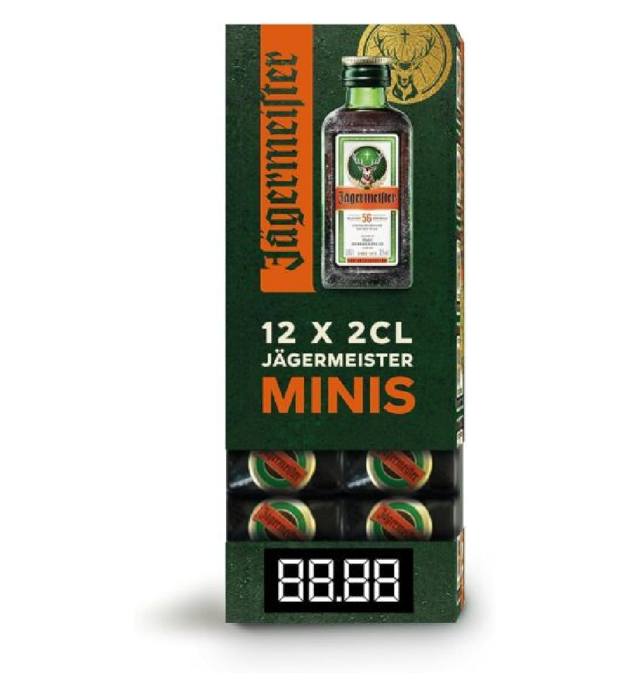 Jagermeister Herbal Liqueur, 12 x 2 cl Gravity Pack ( 12 Pack )