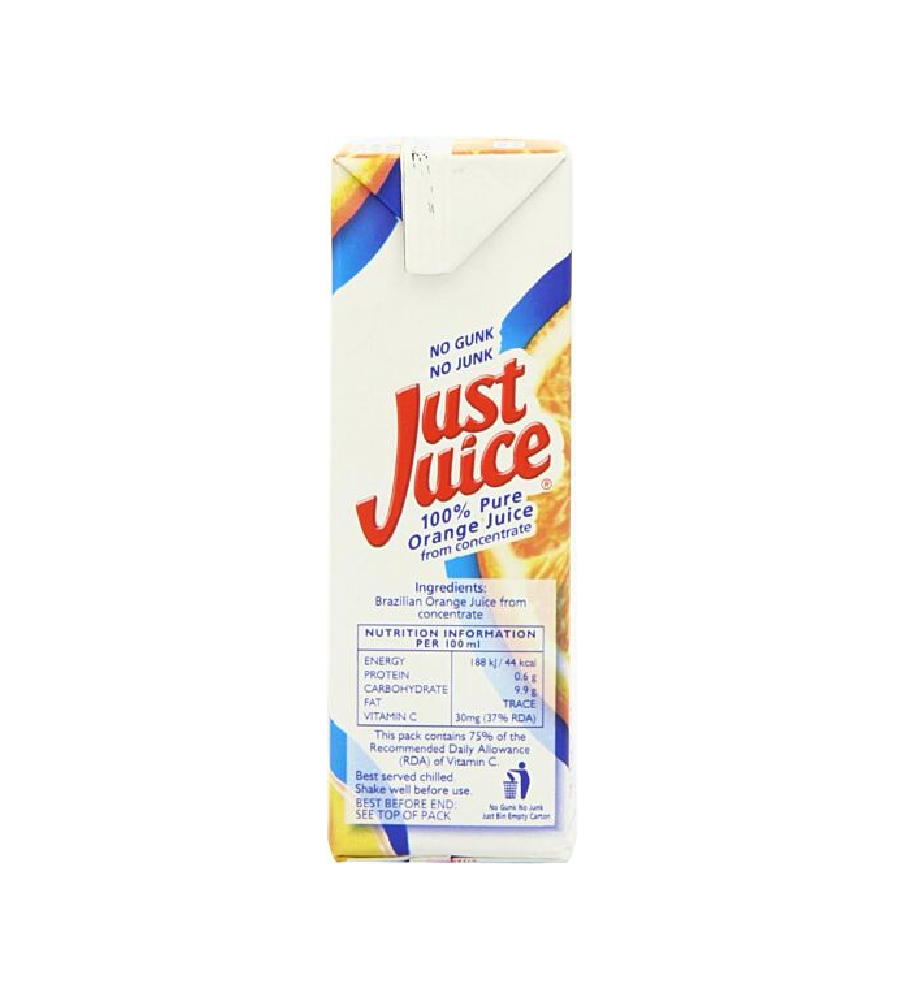 Just Juice Orange Juice 200 ml (Pack of 24)