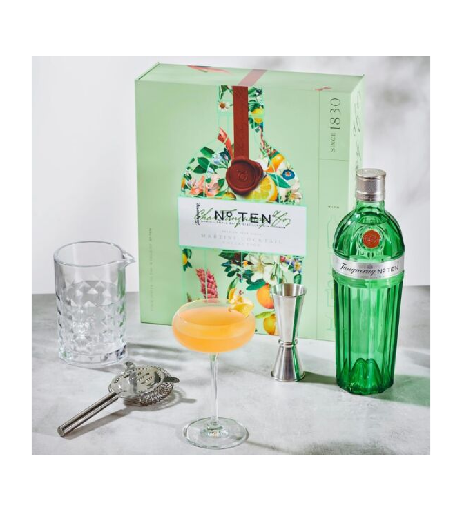 Tanqueray No. Ten Gin Martini Cocktail Gift Set 70cl