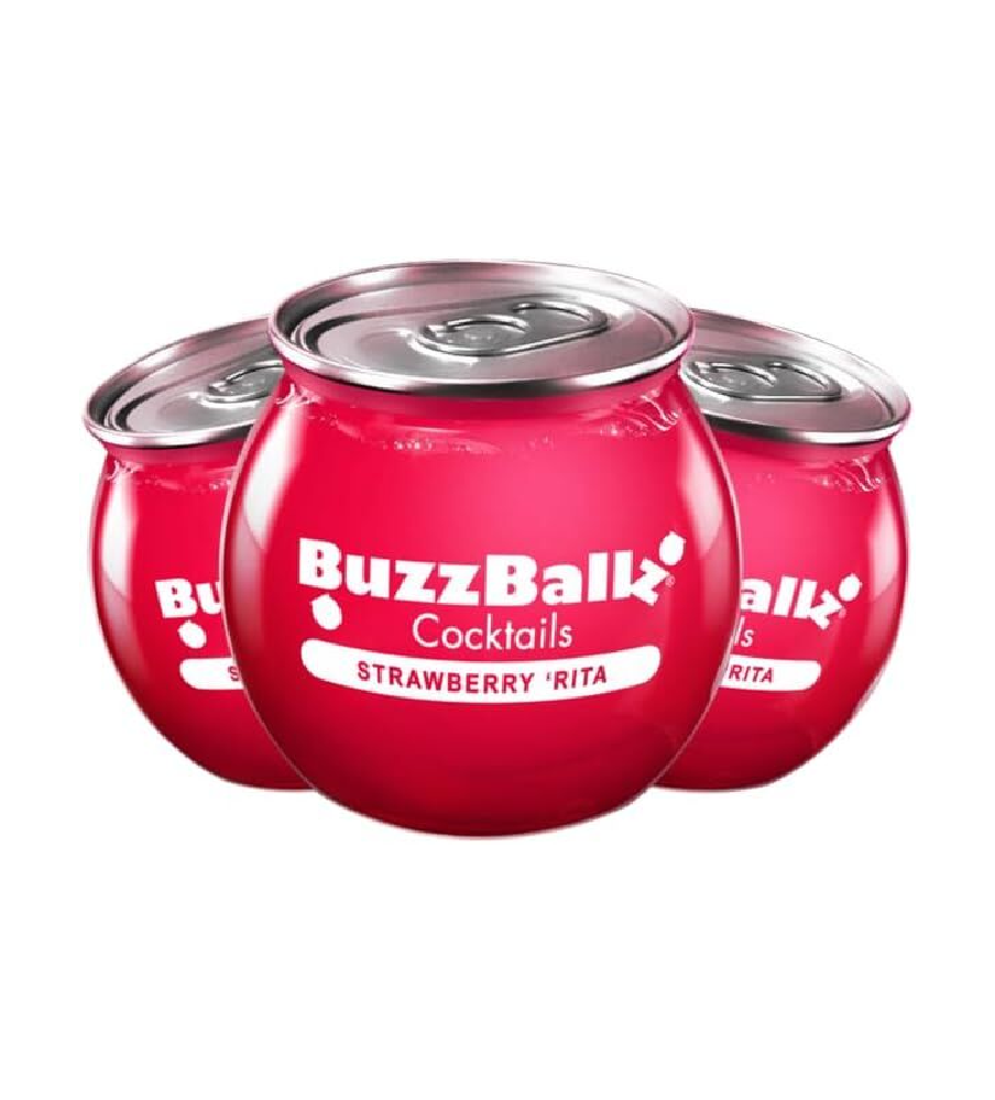 BuzzBallz Cocktails Strawberry Rita 3 x 200ml