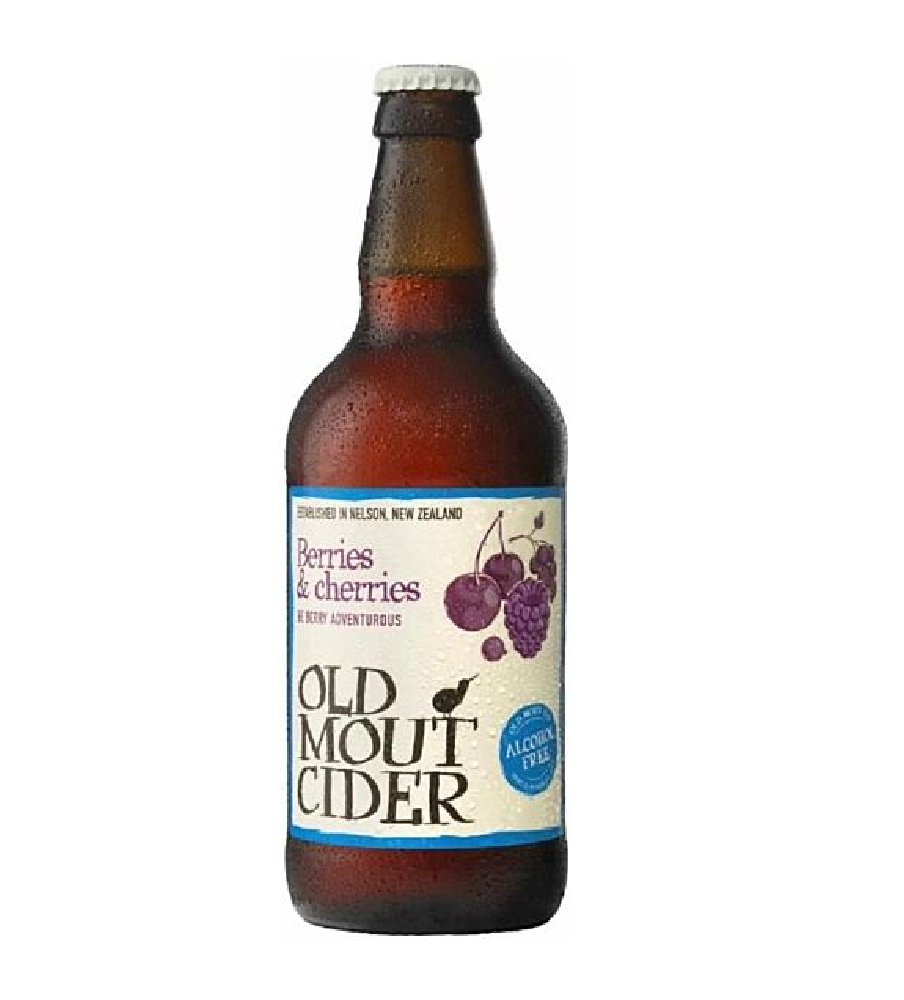 Old Mout Berries & Cherries 0% Alcohol-Free Cider 12 x 500ml Bottles
