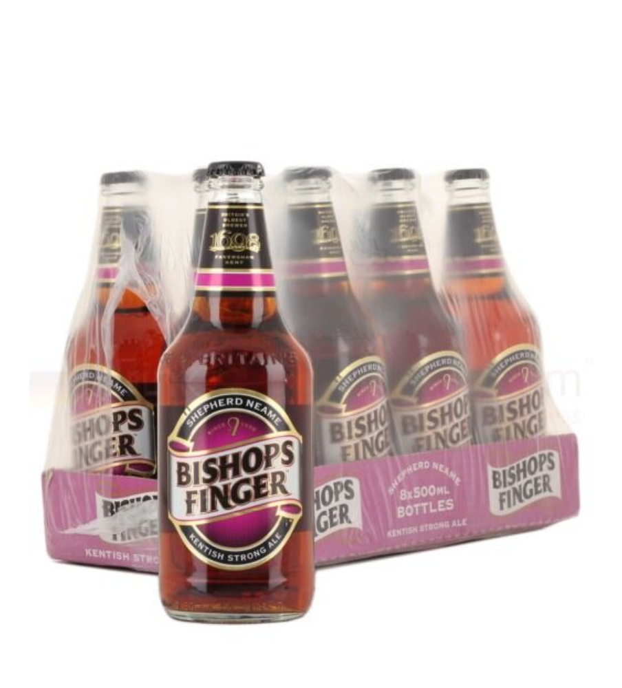 Shepherds Neame Bishops Finger English Ale - 8x500ml NRB Bottle Case