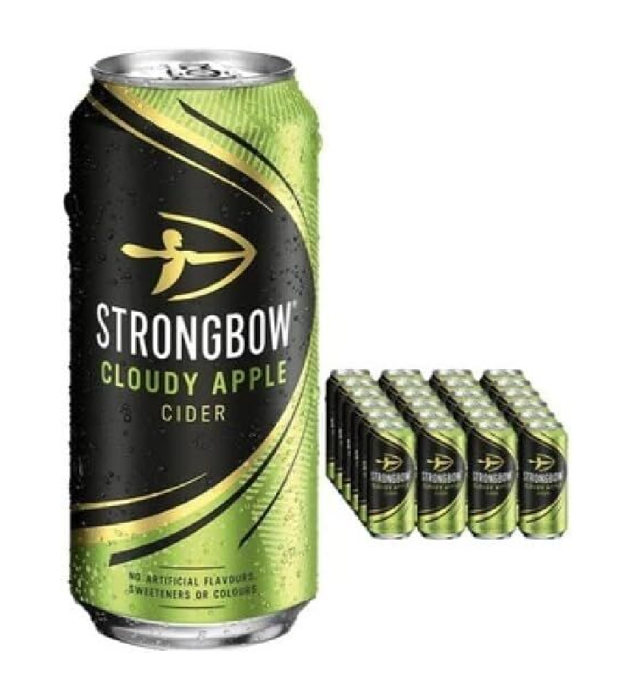 Strongbow Cloudy Apple Cider Cans, 24 x 440 ml