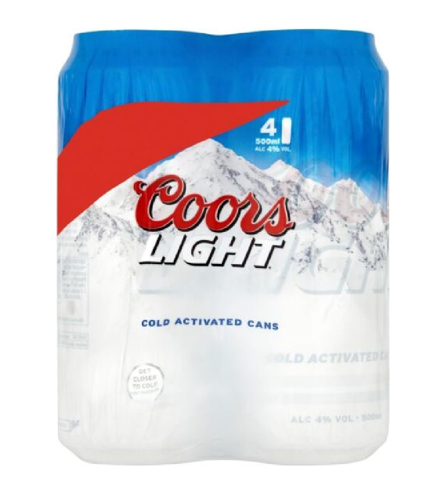 Coors Light Premium Lager 24 x 500ml Cans