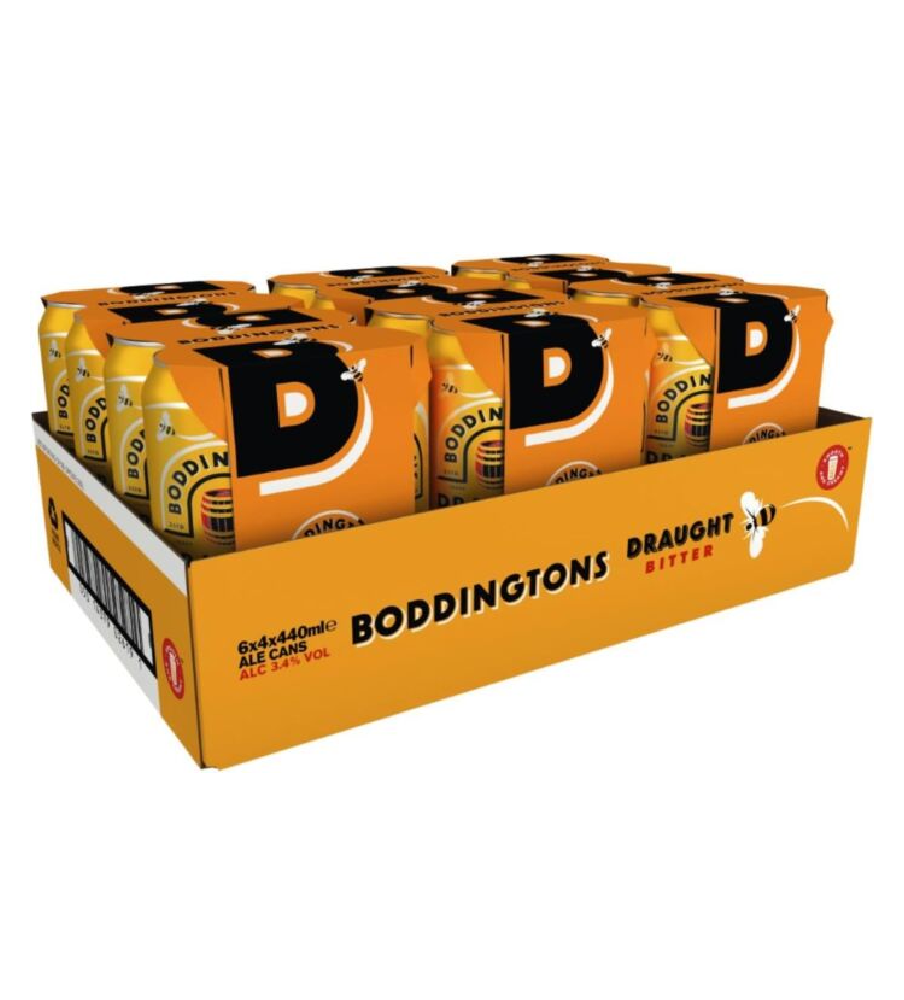 Boddingtons Draught Bitter Beer, 24 x 440ml cans