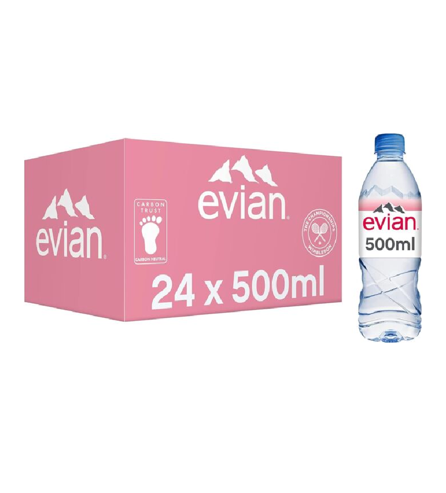 Evian Still Mineral Water 24x50cl ( Pack of 24 )
