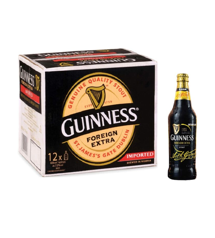 Guinness Nigerian Foreign Extra Imported Stout 12x 600ml