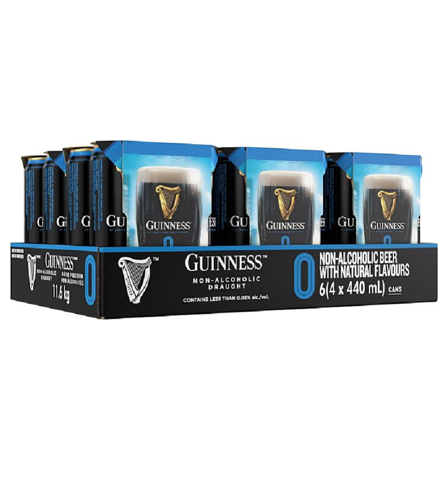 Guinness 0.0 Draught Stout 24X 440ml ( Case of 24 )