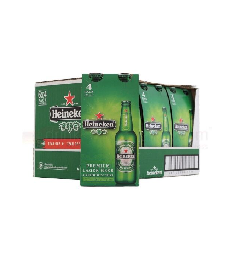 Heineken - Premium Dutch Lager Beer Bottle - 24 x 330 ml