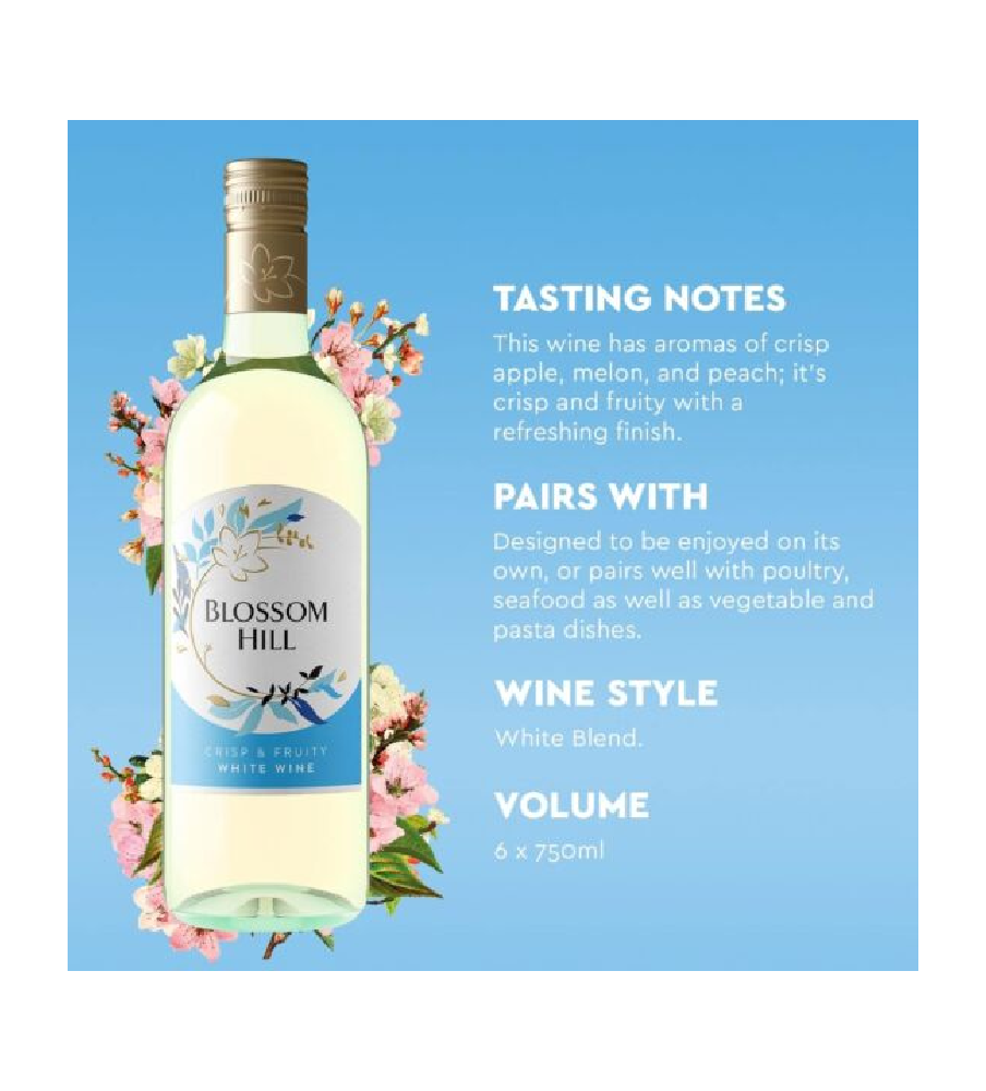 Blossom Hill White Wine, 75cl (Case of 6)