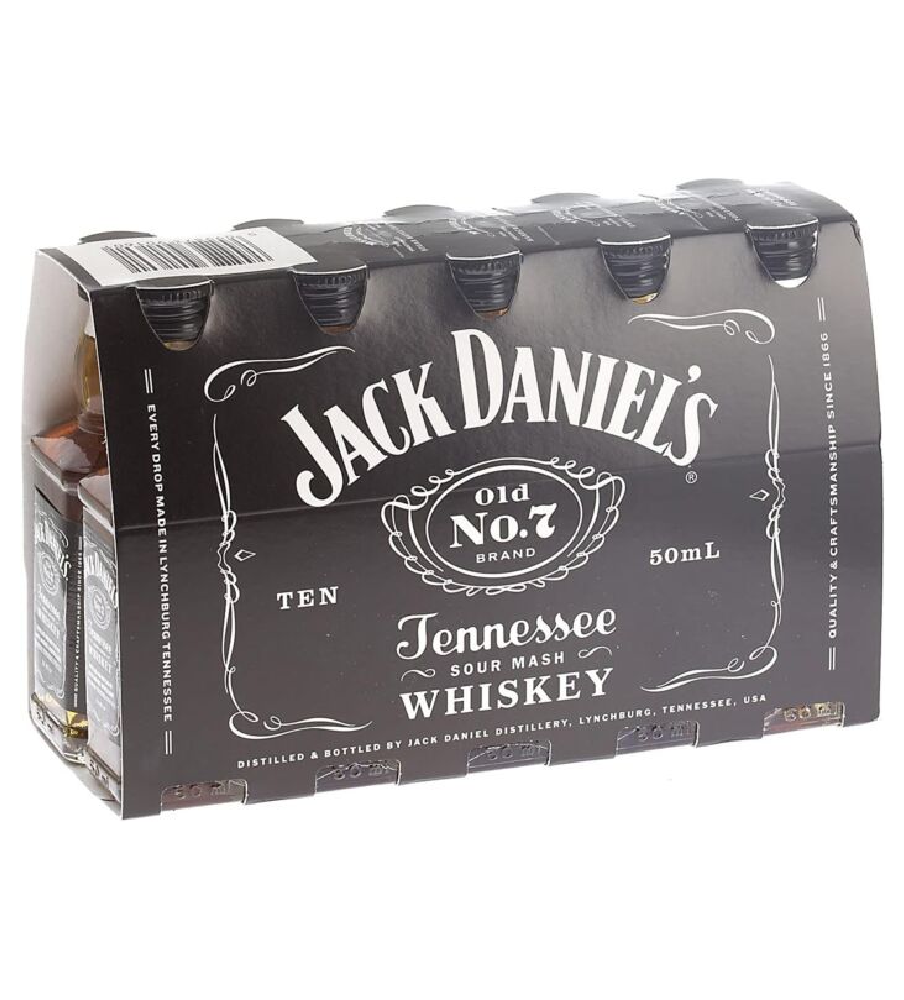 Jack Daniels Bourbon Miniatures 5cl - Pack of 10