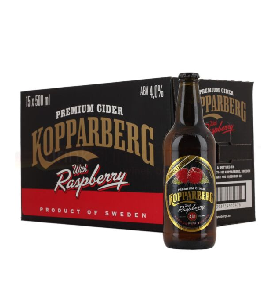 Kopparberg - Raspberry - Premium Swedish Cider - 15x500ml Bottles