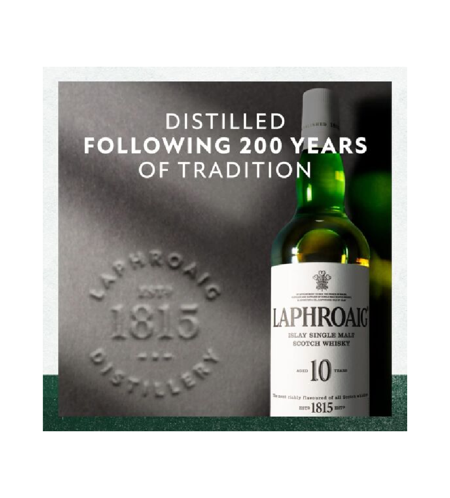 Laphroaig 10 Year Old Islay Single Malt Scotch Whisky, 70 cl