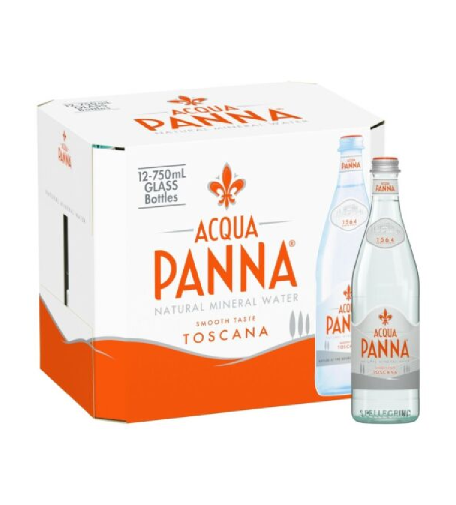 Acqua Panna Still Natural Mineral Water 12x750ml GLASS BOTTLES