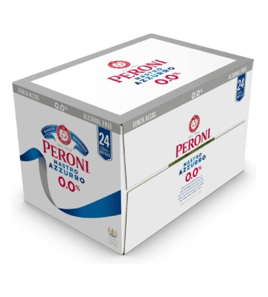 Peroni Nastro Azzurro Alcohol Free Beer, 0.0% ABV 24x330ml