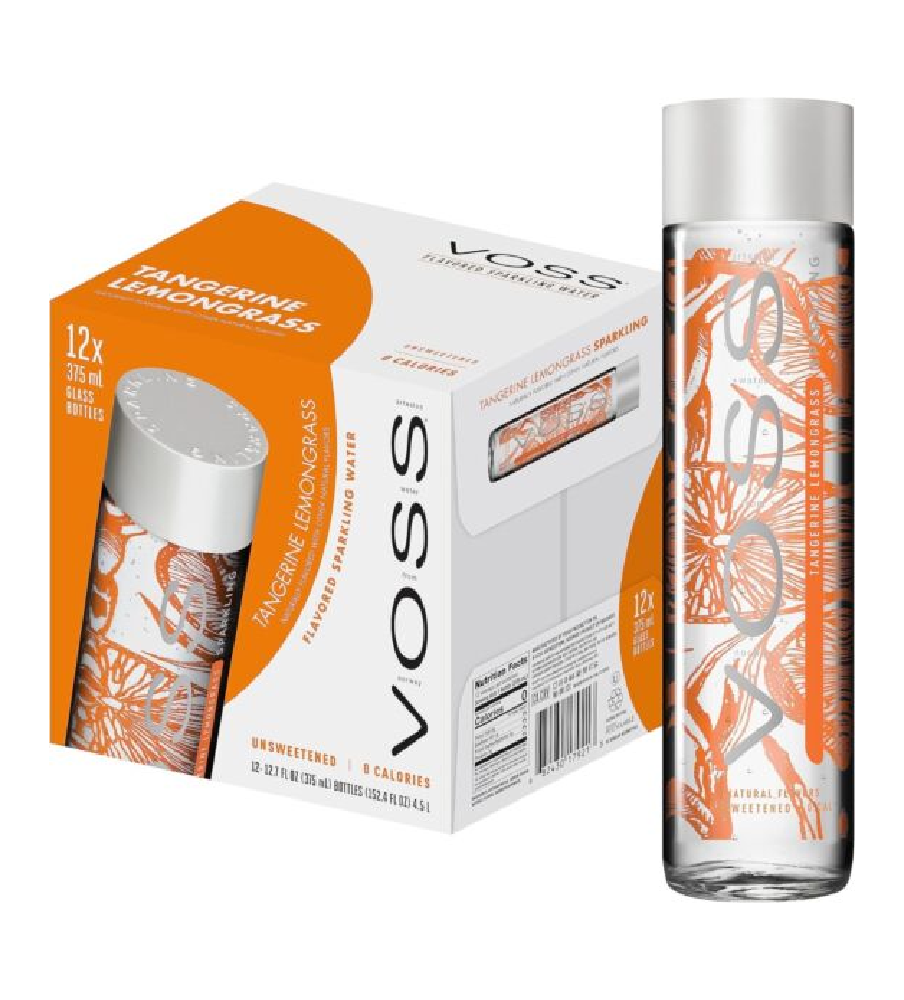 Voss Tangerine Lemongrass Sparkling Water 12x (375ml)